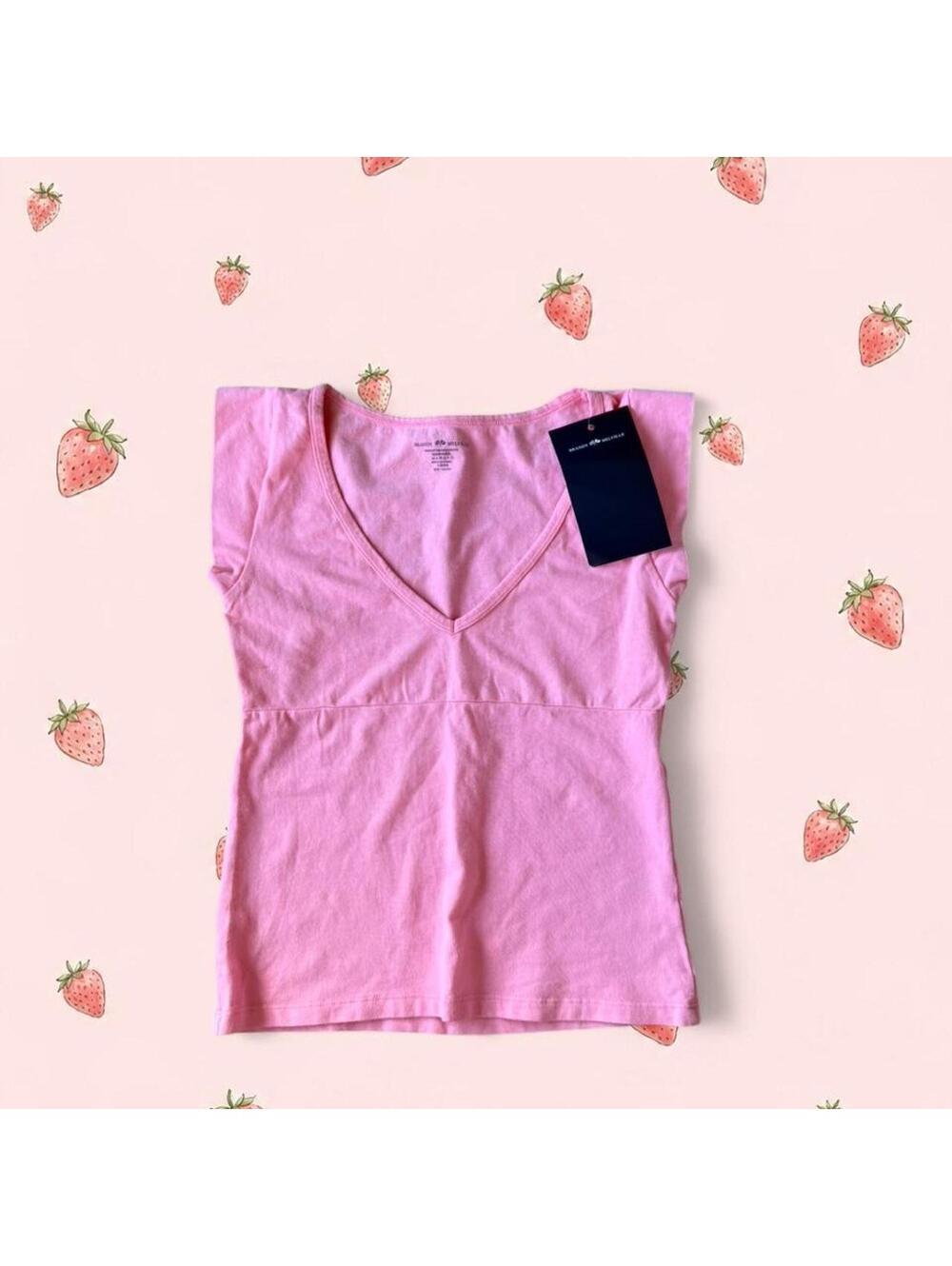 Brandy Melville bubblegum pink Amara top